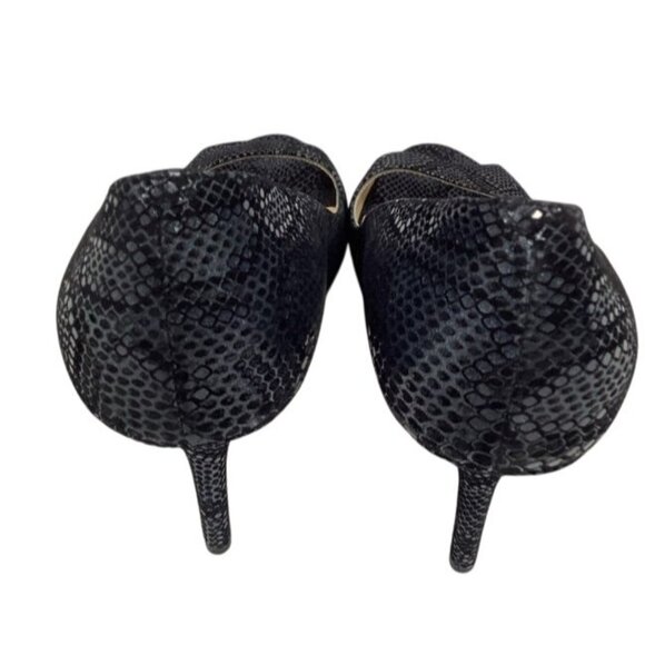 Jimmy Choo London Python Leather Peep-Toe Heels 37.5 (US 7.5) - Picture 3 of 5